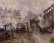 Claude Monet Le Pont de l-Europe oil painting reproduction